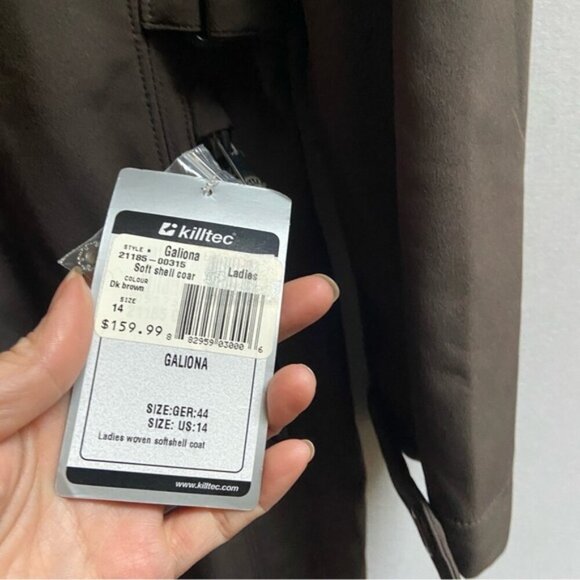 NWT Killtec hooded fleece lined water resistant jacket Sz 14 - Picture 12 of 16